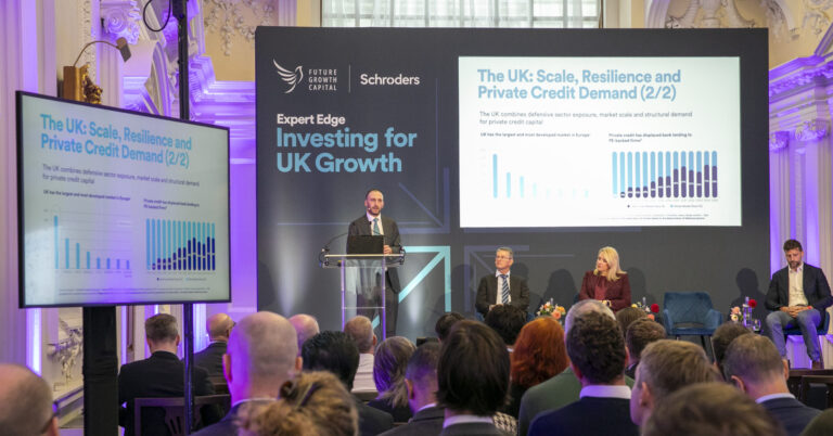 Michael Massarano speaking at Schroders Expert Edge series
